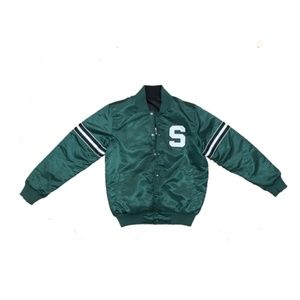 Starter Vintage MSU Reversible Black/Green Jacket